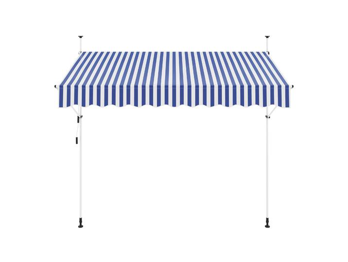 Balkonmarkise 300 x 120 cm blau/weiss