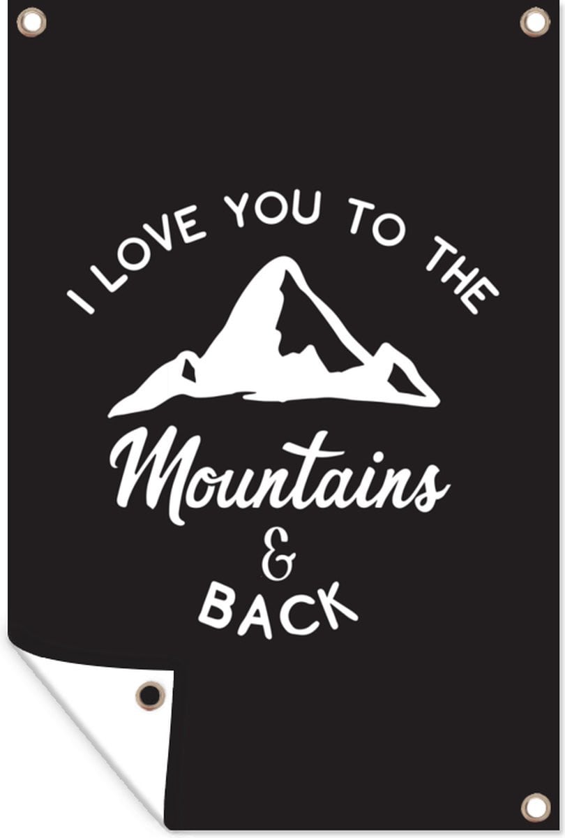 GreatGardenPosters Tuindoek I love you to the mountains and back - 80 x 120 cm