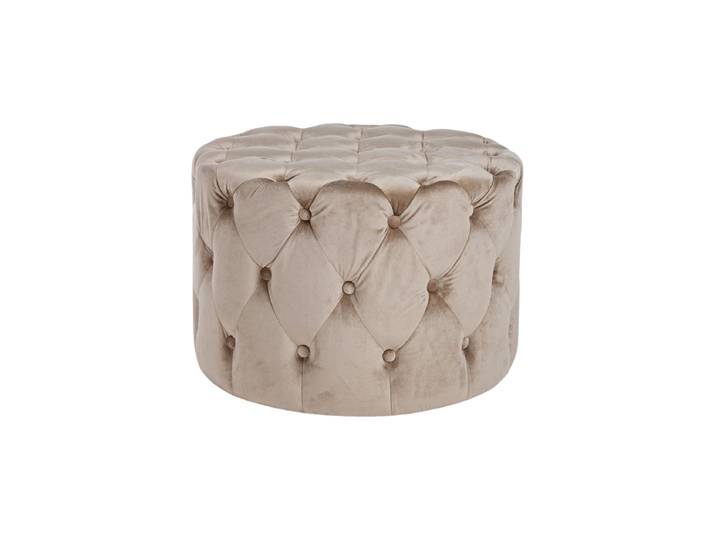 Design Sitzpouf „Lorella“ Samt Beige Bizzotto