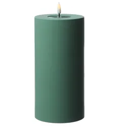 283 LED Kerze MIA Deluxe für Außen 3D Flamme flackernd H: 20cm D: 10cm outdoor grün