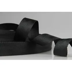 Sicherheitsgurt aus PES | 30 mm Breite | 25 m Rollenware | Hochfest und Reißfest | Schwarz