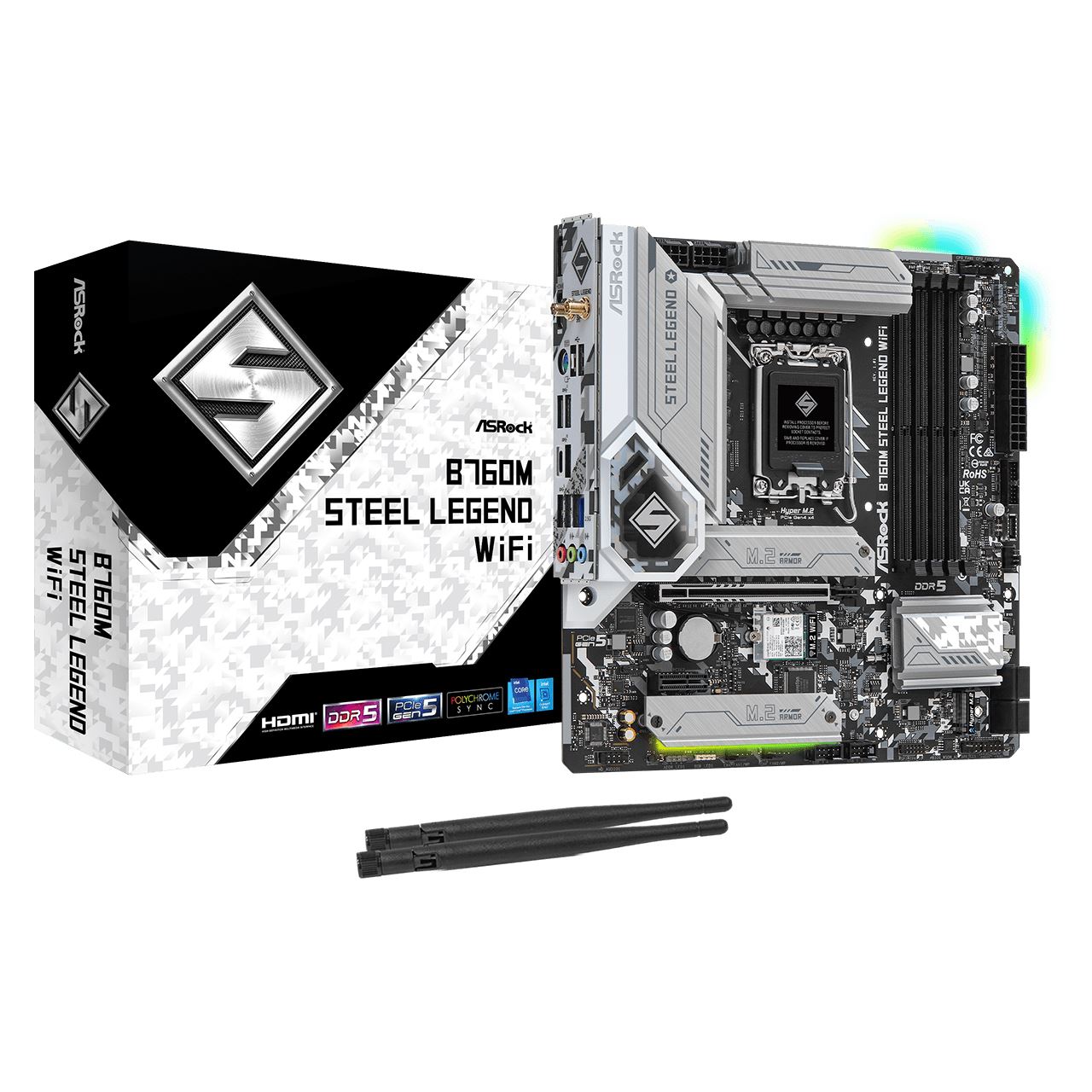 ASRock Steel Legend WiFi Intel B760 So.1700 DDR5 mATX Retail