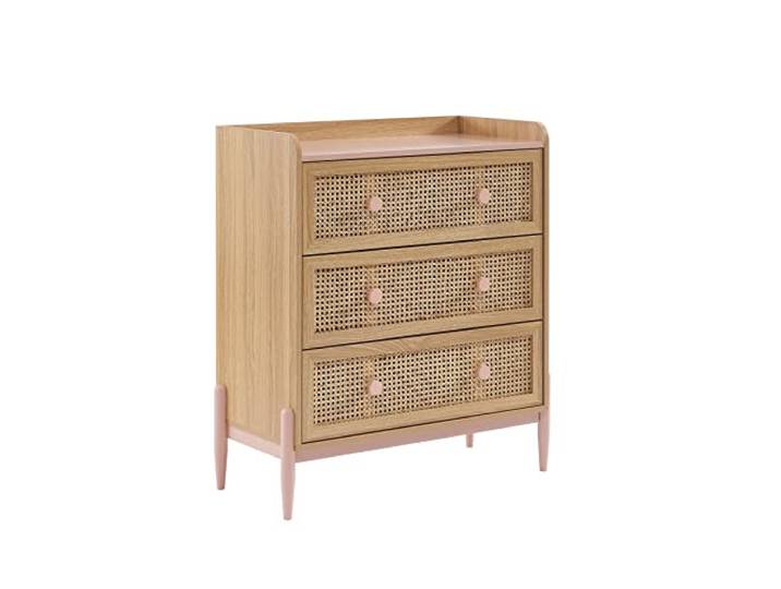 BAÏTA PABLO02 Kommode für Kinder, Pastellrosa, L80 cm