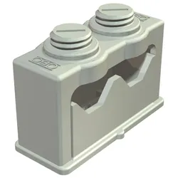 OBO 2107031 Greif-ISO-Schelle für 2 Kabel 16-24mm Polystyrol lichtgrau RAL 7035 3041 2  - 25 Stück