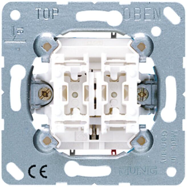 Jung Interrupteur à bascule pour volet roulant 250V 10AX Bouton-poussoir 1 pôle 539 VU (539VU)