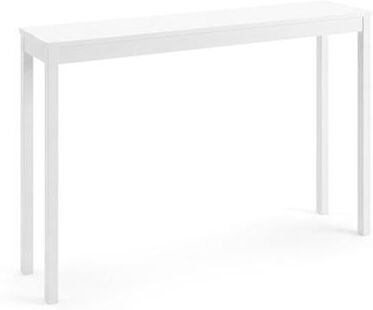 Costway Wooden Console Table Modern Farmhouse Sofa Table with Thickened Top-White