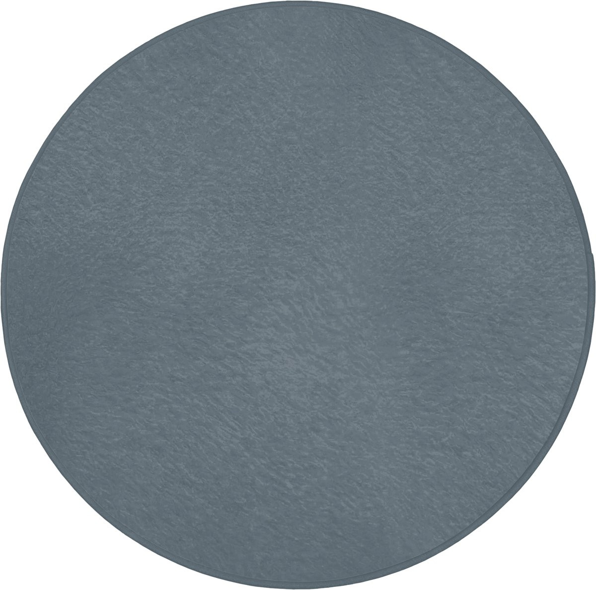 Blauwe ronde badmat met antislip voor de badkamer - 70 x 70 cm