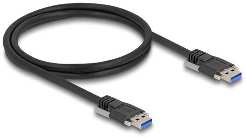 Delock USB-Kabel USB-A Stecker, USB-A Stecker 1.00m Schwarz 81254