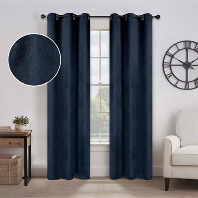 Superior Senna Room Darkening Textured Window Curtain Panels, Set of 2 - Machine Washable Window Coverings