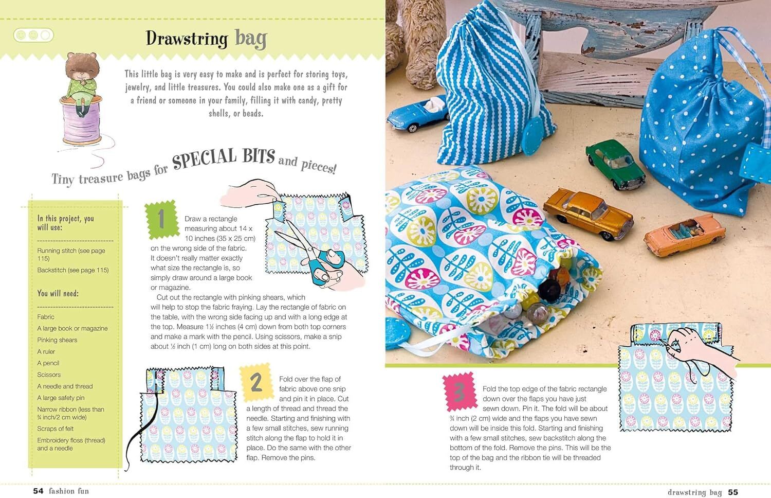 Children's Learn to Sew Book: 35 Easy and Fun Things by Susan Akass - CICO Books Paperback Craft Guide for Kids Ages 7+ - 35 Sewing & Embroidery