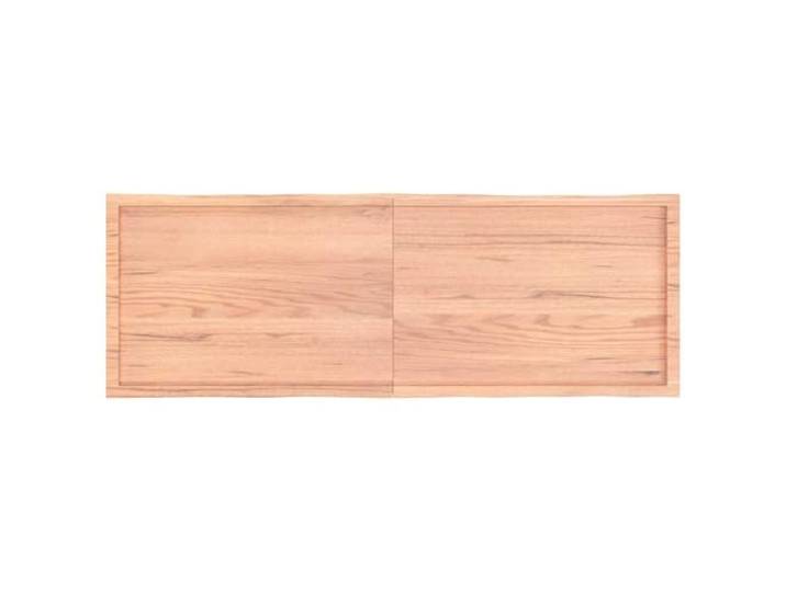 KTHLBRH Tischplatte Eiche 180 x 60 x (2-4) cm hellbraun Massivholz, lebende Kante, klappbar, basteln, lackiert, für Ersatztisch