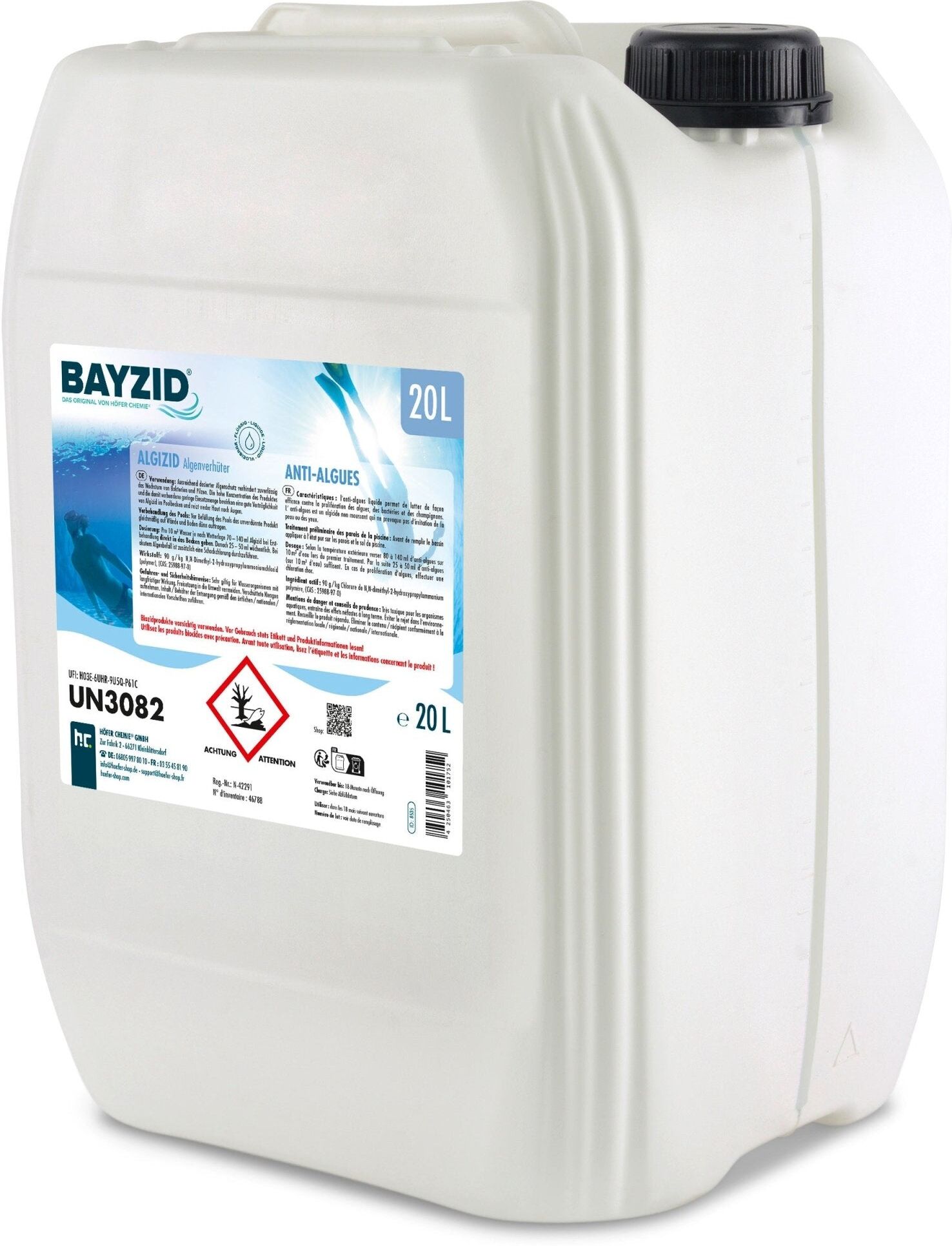 Höfer Chemie GmbH 2x 20 L Anti-algues  en bidon de 20 L