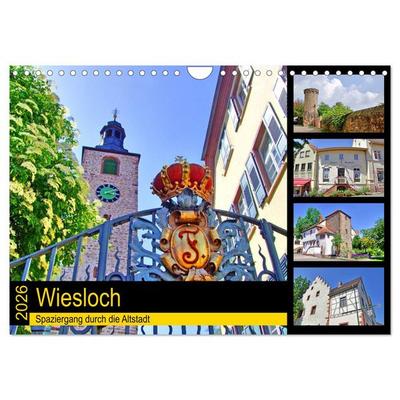 Wiesloch - Spaziergang durch die Altstadt (Wandkalender 2026 DIN A4 quer), CALVENDO Monatskalender