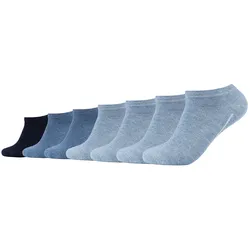 7er Pack camano Soft Baumwoll Sneakersocken 0033 - denim melange 43-46