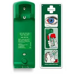 10x Cederroth Wandhalter Augendusche 27 cm x 9 cm x 7 cm Eye Wash inkl. Hinweisschild