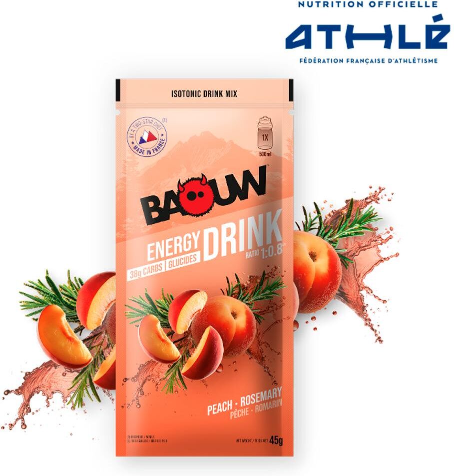 Baouw  - Boisson Isotonique Bio Sachet 45 g. Pêche - Boisson