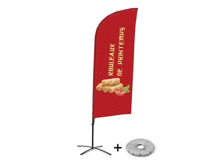 Showdown Displays Standregal Showdown Displays Beachflag - Komplett-Set - Frühlingsrollen - Französ, 1-tlg.