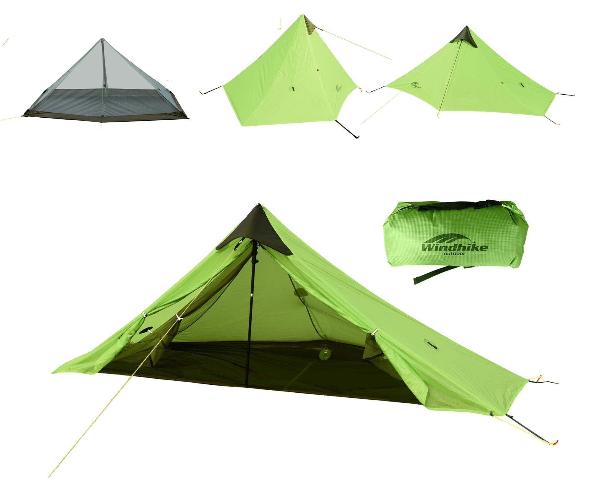 Solidchoice - Ultraleichtes Trekkingzelt ohne Gestänge für eine Person