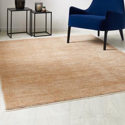 Teppich LUXOR LIVING "Vilnius", rosa (kupfer), B:80cm H:13mm L:150cm, Polyester, Teppiche, Teppich, melierte Optik, weicher Flor, mit Fransen, Wohnzimmer