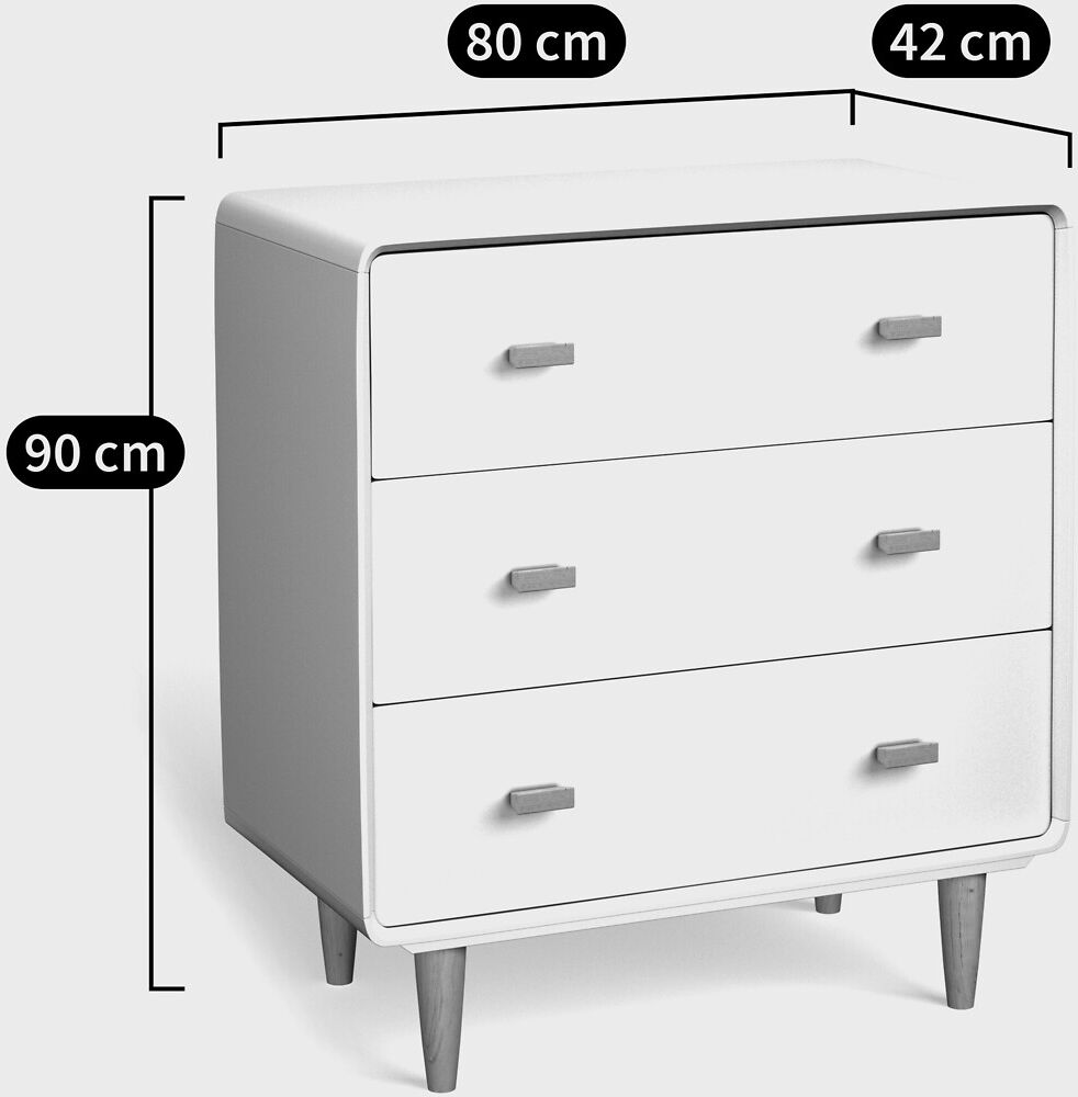 LA REDOUTE INTERIEURS Commode 3 tiroirs Jimi