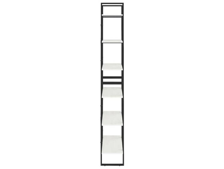Bibliothèque SOLOMOON CHIC Armoire haute Blanc 80x30x210 cm Bois de pin solide BB208