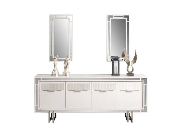 Xlmoebel Sideboard Weißes Holzsideboard mit viel Stauraum und eleganter Ablagefläche (Sideboard, 1 St., Sideboard), Hergestellt in Europa