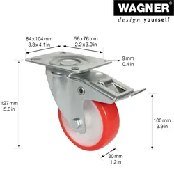 WAGNER® design yourself Transportgeräte-Lenkrolle RO 7800 rot