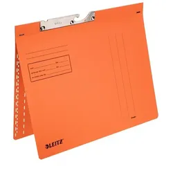 LEITZ Pendelhefter A4, orange, kaufmännische Heftung oder Amtsheftung, Karton: 250g