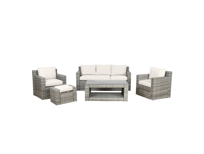 Kissenbezug Set für Rattanlounge MANILA 10-teilig beige