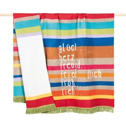 pad Kuscheldecke Letters 150 x 200 cm Mischgewebe Bunt