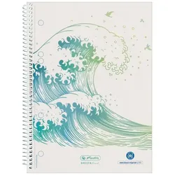 Herlitz GREENline Notizbuch A5 70 Blätter Weiß