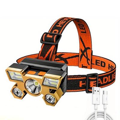 LED-Scheinwerfer USB wiederaufladbare wasserdichte LED-Stirnlampe für Outdoor-Camping-Abenteuer