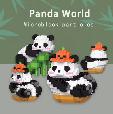 Inspire Picks Micro Particle Panda Building Block Set Cartoon Puzzle Assembly Toy For Kids 458pcs