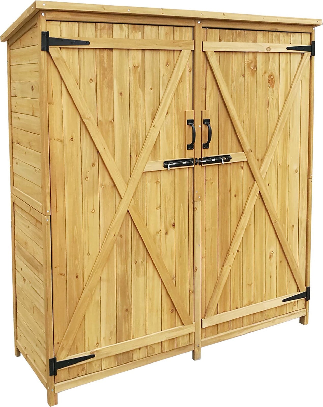 Wiltec Tuinhuis met dubbele deur en bitumen dak, vurenhout, B/D/H: 135 x 50 x 154 cm