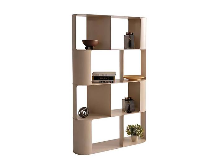 Xlmoebel Raumteiler Offenes Regal von XLMOEBEL aus Holz und Metall in Beige, Raumteiler 1-tlg., Made in Europa