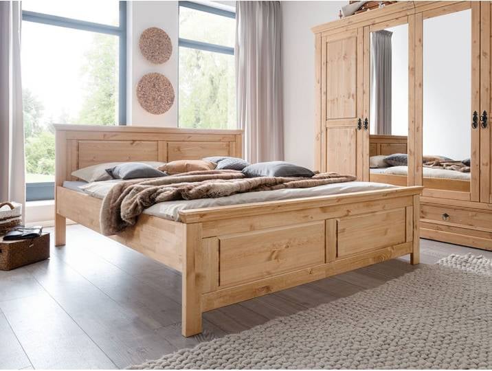 Doppelbett 180x200cm 'Anne' Kiefer eichefarbig