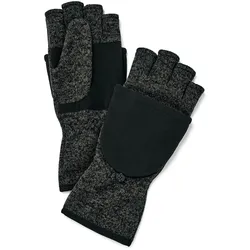 Tchibo - Strickfleece-Klappfäustlinge - Unisex - Gr. 6,5 - schwarz