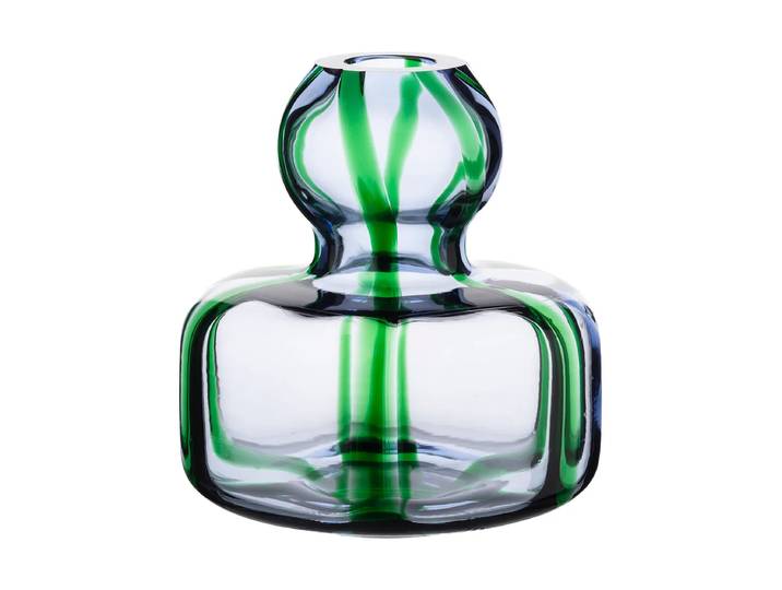 Marimekko Vase Flower Ø10 cm Light blue-green-filigree