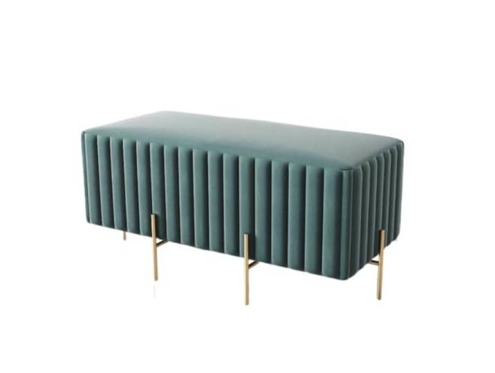 Elegante Schuhwechselbank aus Metall, Sofa im Eingangsbereich, Fußstütze Stabil, leicht zu reinigen, langlebig, vielseitig einsetzbar(Green(90*40*42)cm)