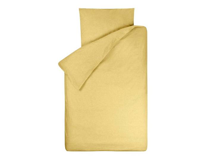 Bink Bedding Kinderbettwäsche Bettwäsche Bo uni senfgelb 135 x 200, 100% Baumwolle