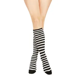 Kniestrümpfe "Ringel", schwarz/weiß