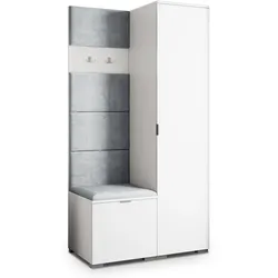GARDEROBENSCHRANK LORI 95/181/51 cm Modern Weiß