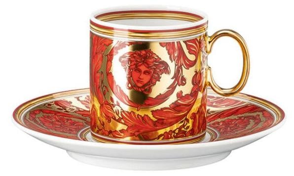 Versace Medusa Garland Red espressokop set van 2 stuks