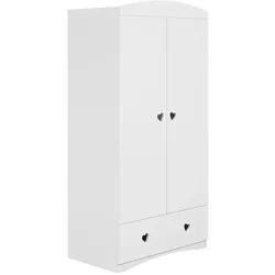 BABYKLEIDERSCHRANK 2 Türen Julia Weiß