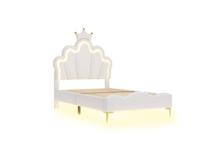 Lit princesse enfant 90x200 cm avec LED