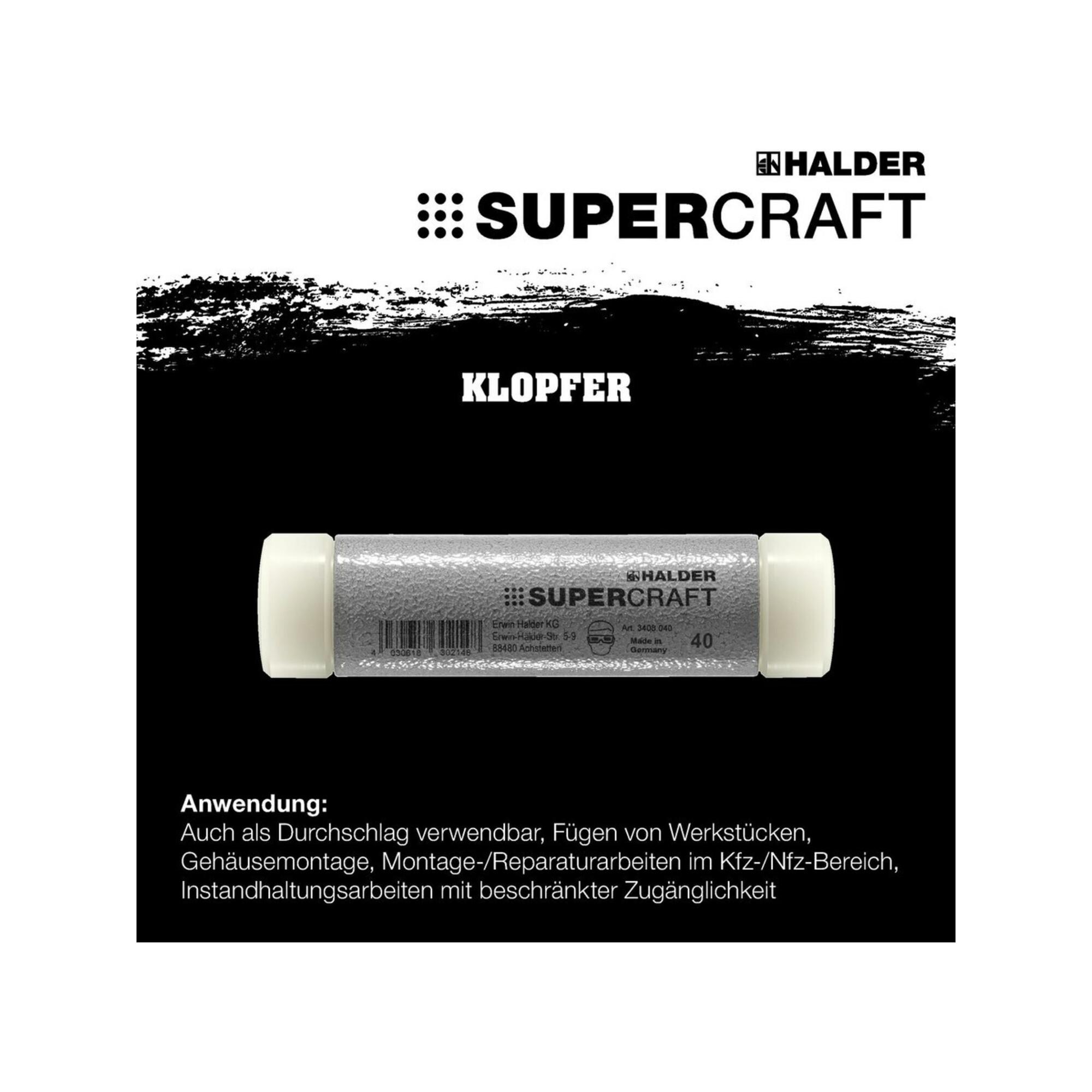 Halder Nylon-Durchschläger und Nylon-Klopfer, rückschlagfrei 50 mm (3408.050)
