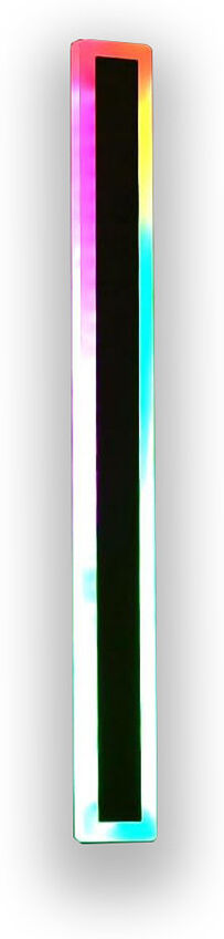 Ener-J Outdoor LED Wall Light RGB Colour Changing Matte Black Garden Modern Sconce Chrome 102cm H x 10cm W x 5cm D