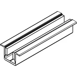 Bodenführung durchgehend für Glas 10mm