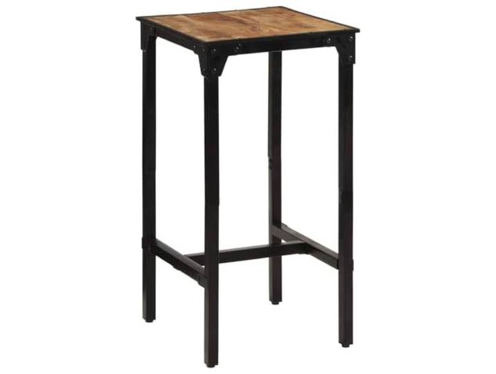 UYPTERF Bartisch 60x55x107 cm Massivholz Mango Massives Mangoholz, stabiles Eisengestell, robuste Holzplatte, bis 110 kg pro Sitzplatz, für Küche und Essbereich