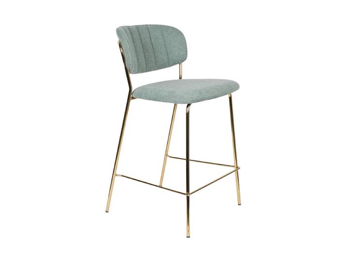 Hochwertiger Barstuhl „Jolien“ Gold / Hellgrün White Label by Bloomingloft